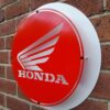 Handmade steel red Honda sign