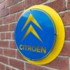 Side view of Citroen mild steel sign
