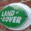 Side view of Land Rover mild steel sign
