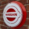 Side view of Nissan mild steel sign